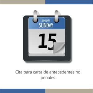 cita para carta de antecedentes no penales 