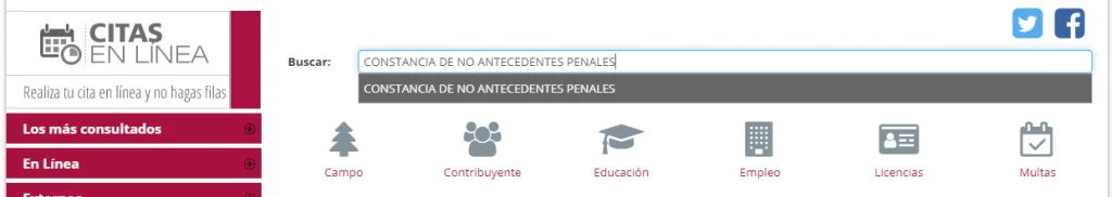 antecedentes no penales pago